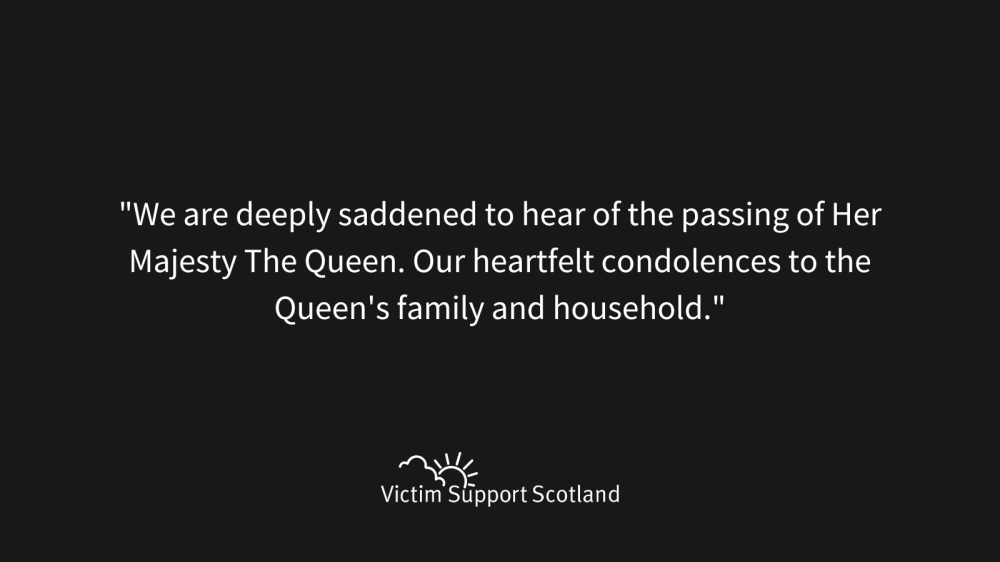 Image of a condolence statement from Victim Support Scotland on a passing.